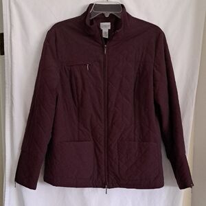 Women's Quilted Puffer Jacket - Deep Purple